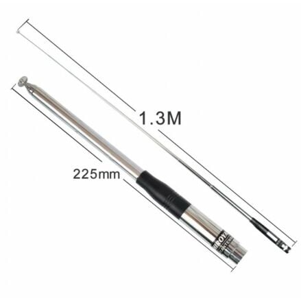 CB TELESKOPİK ANTEN 23cm - 130cm (DİŞİ-VİDALI)