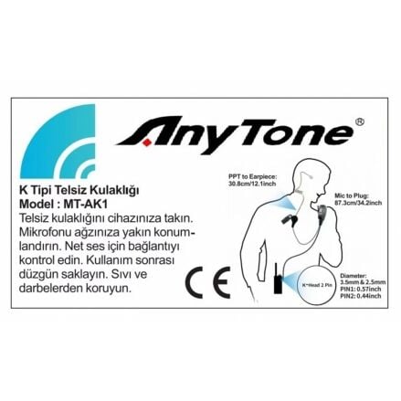 Anytone Spiralli Kulaklık
