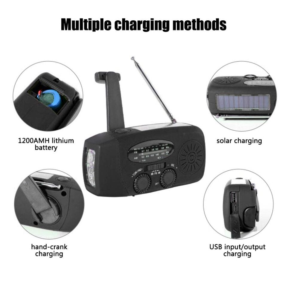 GÜNEŞ ENERJİLİ MANYETOLU EL FENERLİ POWER BANK AFET ACİL DURUM RADYOSU (RENK SEÇİNİZ)