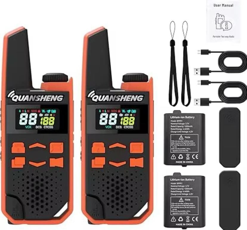 QUANSHENG TG-FR1 PMR 16/22 KANAL 2'Lİ SET (RENK VE ADET SEÇİNİZ)