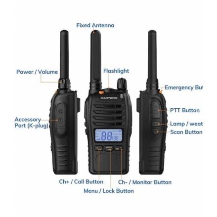 2'li set Baofeng e88 Ekranlı 16 kanal Telsiz (ADET SEÇİNİZ)